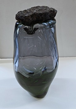 Viimeinkin yhtä, vihreä-harmaa liukuvärjäys  27x16cm