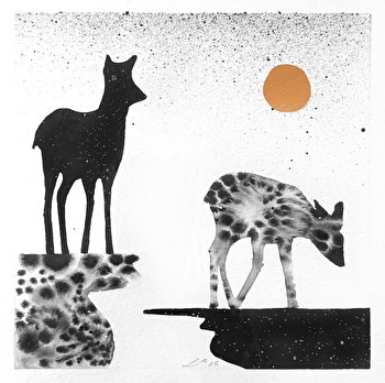 Uniikkeja muste- / akryylipiirroksia, ALL THAT GLITTERS, kehystämättömiä,  kuvakoko 17x17cm