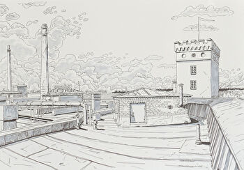 Finlaysonin katoilla  30x42cm