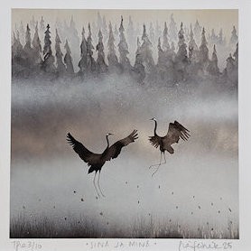 Sinä ja Minä  10x10cm kehystämätön pikkugrafiikka
