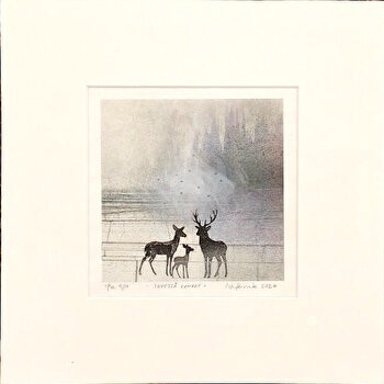 Yhdessä vahvat,   Kehystämätön pikkugrafiikka 11x11cm  MYYTY