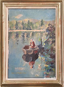 Alli veneessä  23x17cm